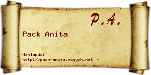 Pack Anita névjegykártya